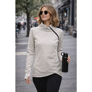 Women's MARCELLA Gray XS Sweatshirt with Black Zipper